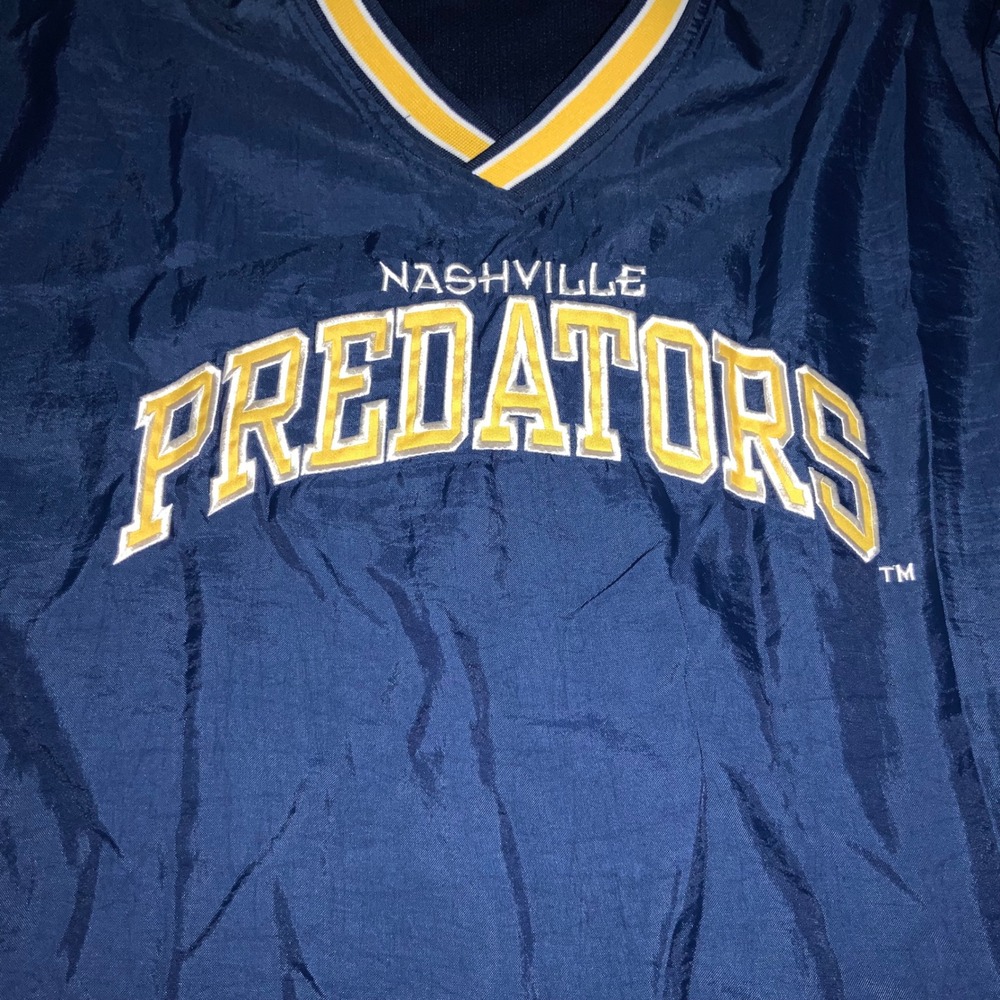 Nashville Predators Reebok pullover windbreaker jacket size XL